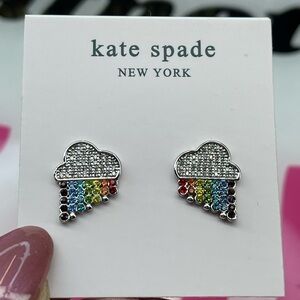 Kate Spade Silver Rainbow Cloud Earrings